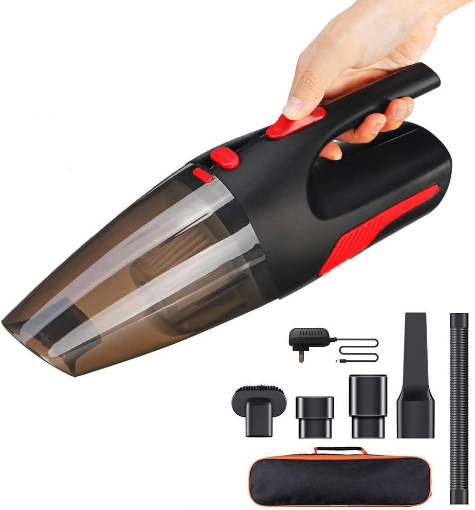 Aspirateur de table sans fil rechargeable 5000PA rouge noir Vendos85 - Mathon