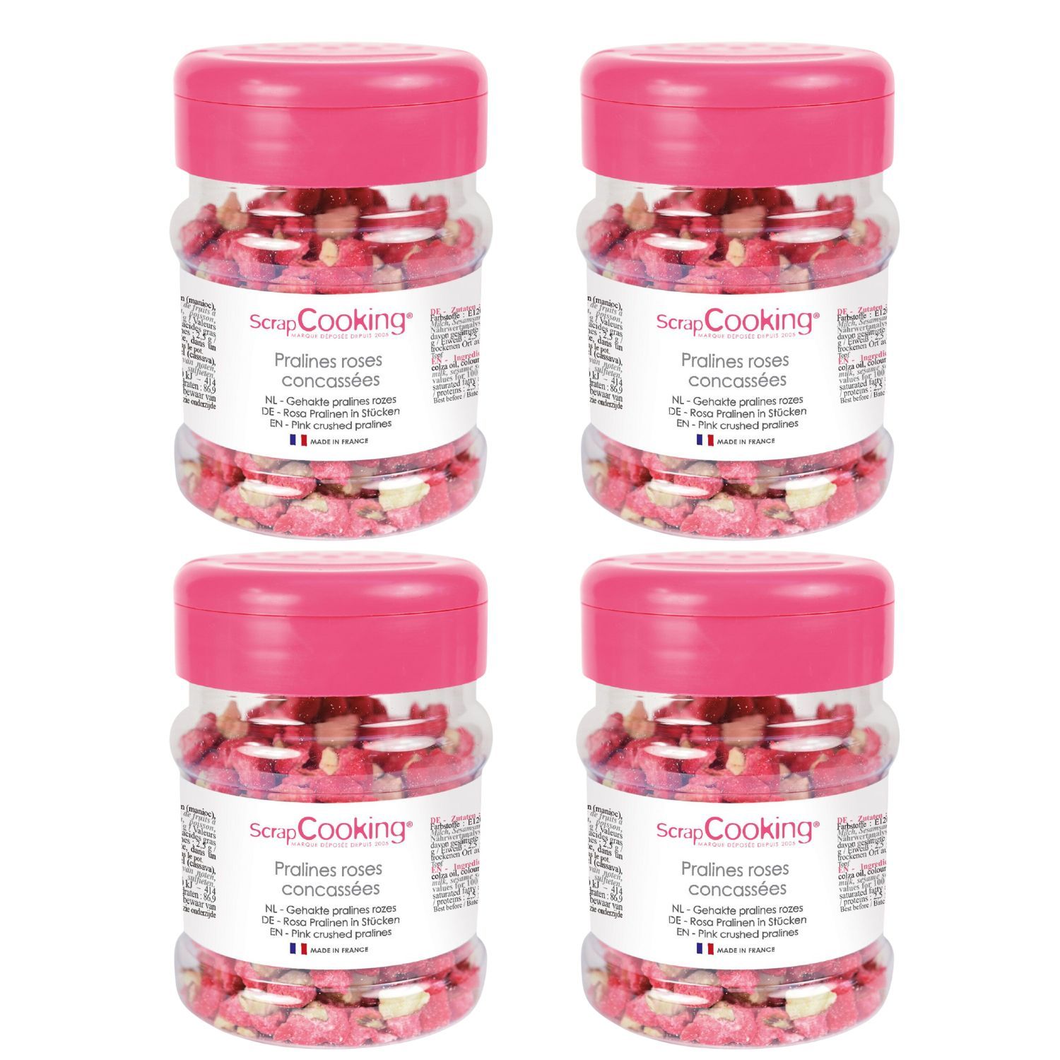 Pralines roses concassées 580 g Scrapcooking - Mathon