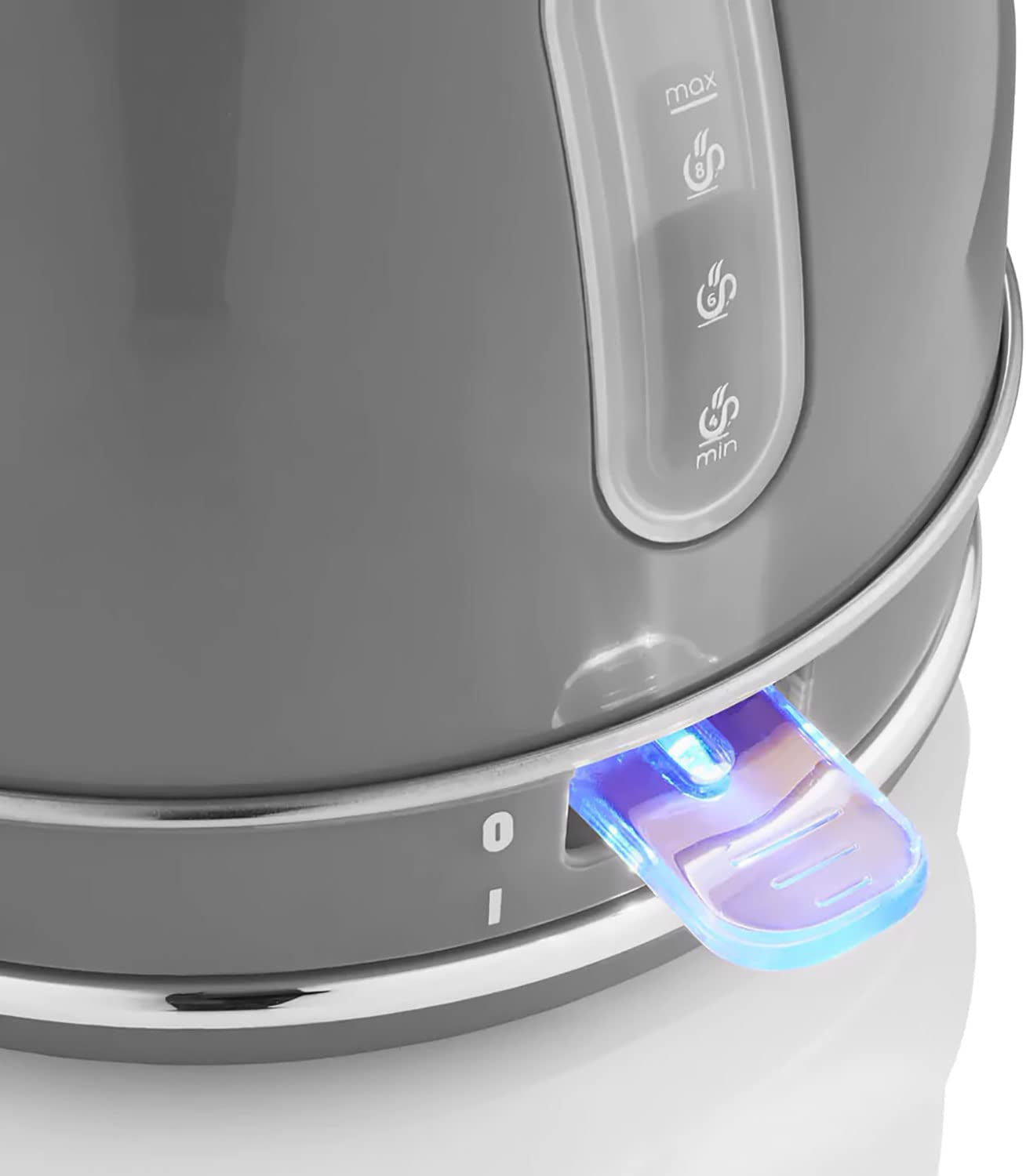 Retro Bouilloire, 1,8 L, Acier Inoxydable sans BPA, Résistance Cachée, sans Fil 3000 Gris SK14630GRNEU - Mathon - 8