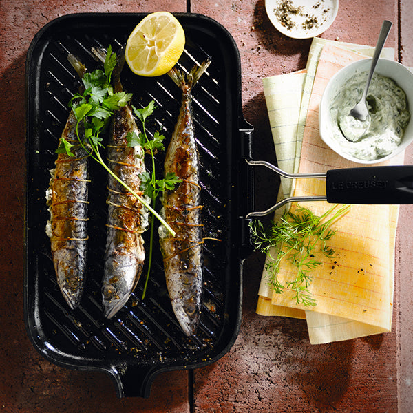 Gril rectangulaire en fonte émaillée 36 x 20 cm avec poignée Le Creuset - Mathon - 2