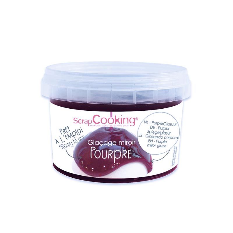 Glaçage goût fruité effet miroir pourpre 300 g Scrapcooking - Mathon