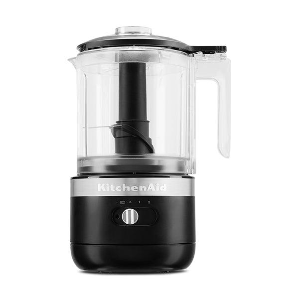 Hachoir électrique sans fil 2 vitesses 1,18 L noir réglisse 5KFCB519EBM Kitchenaid - Mathon - 5