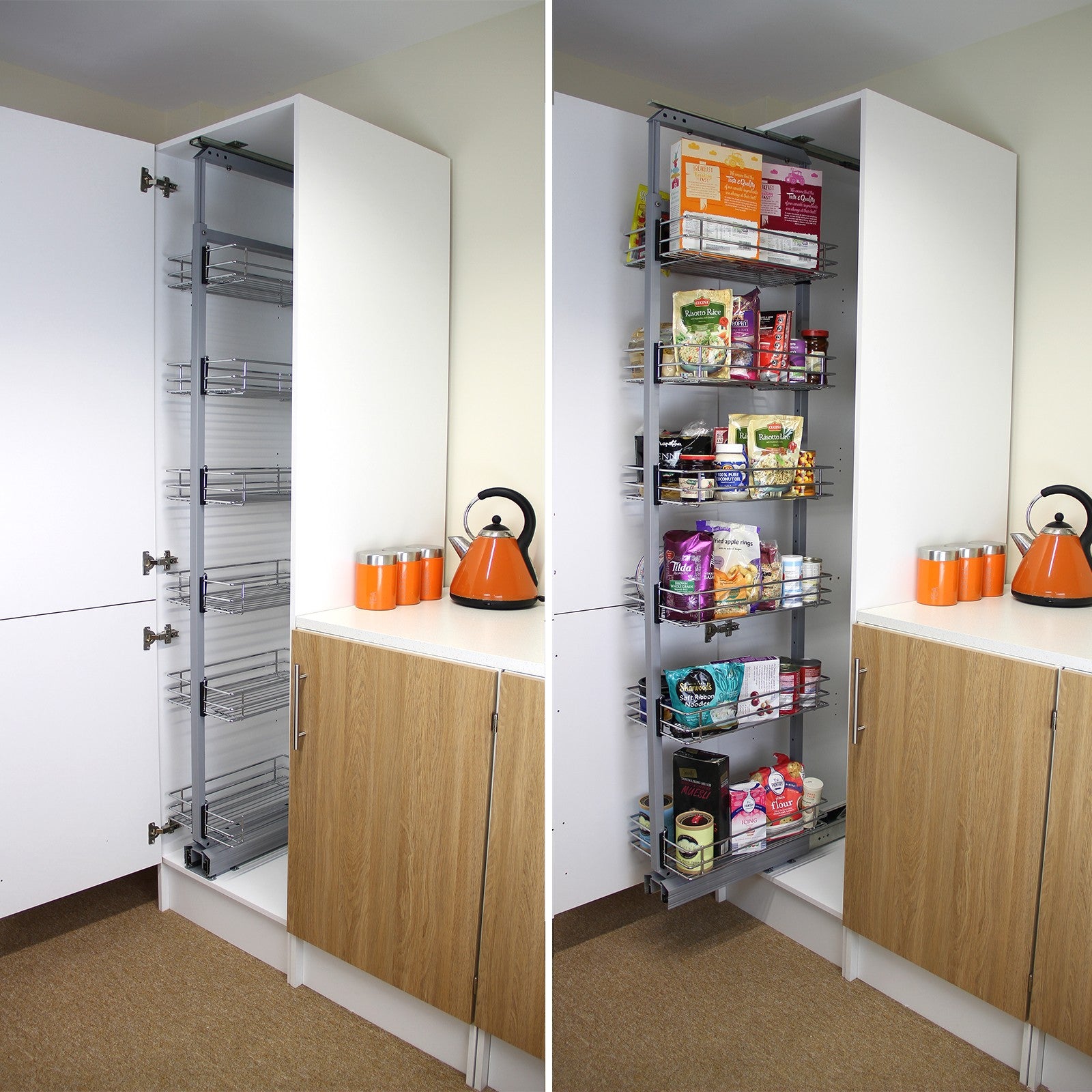 KuKoo Garde-Manger Coulissant de Cuisine – 190-220cm Hauteur Kukoo - Mathon - 1