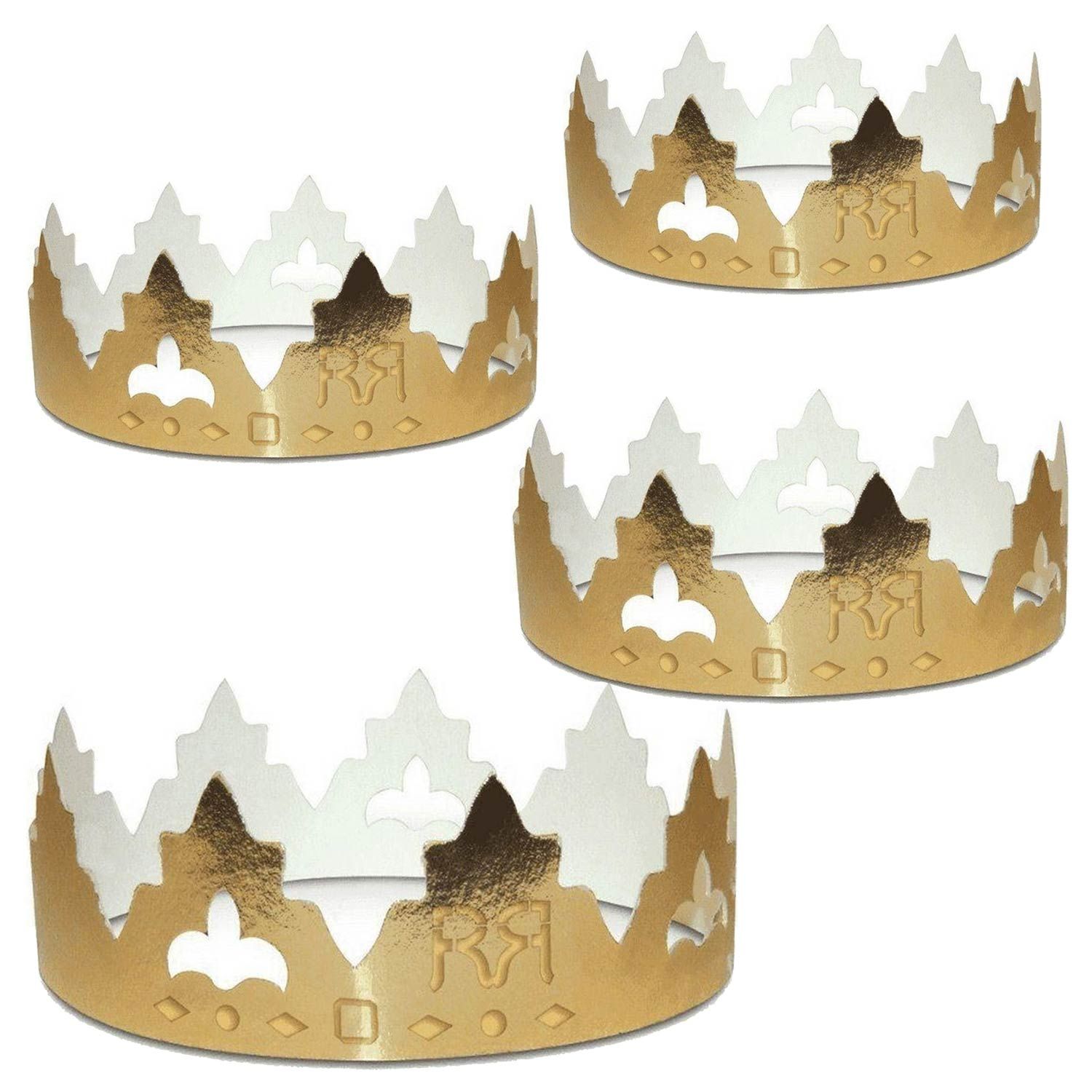 4 couronnes en carton pour galette des rois - Classique Chevalier diffusion - Mathon