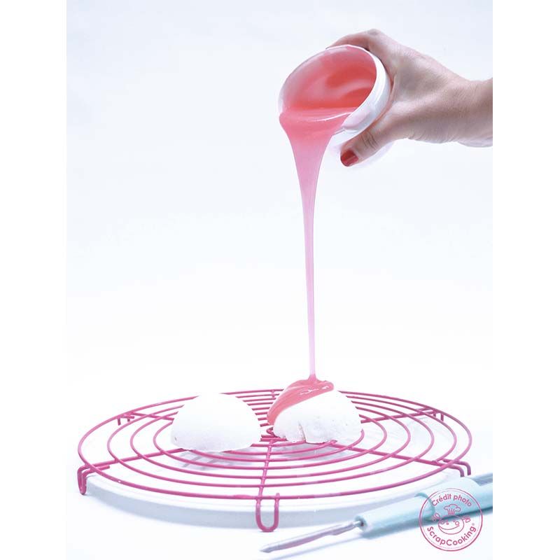 Glaçage goût fruité effet miroir rose 300 g Scrapcooking - Mathon