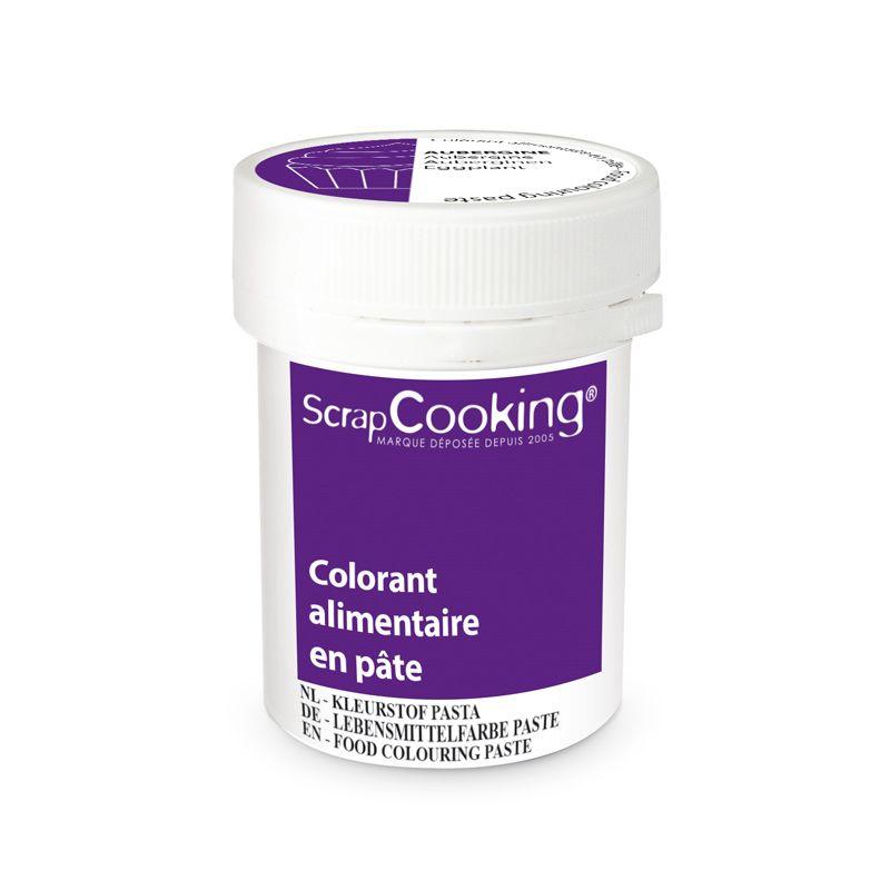 Colorant alimentaire en pâte 20 g - Aubergine Scrapcooking - Mathon