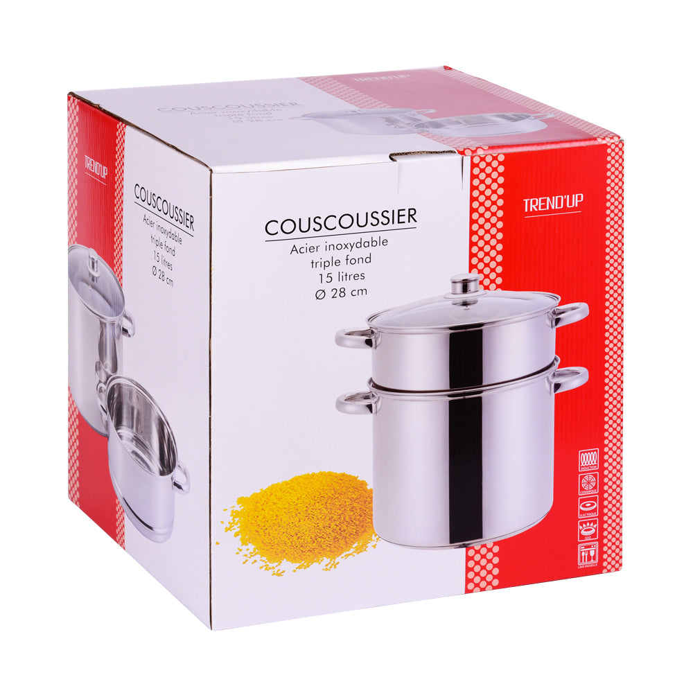 Couscoussier inox 28 cm 15 litres Trend