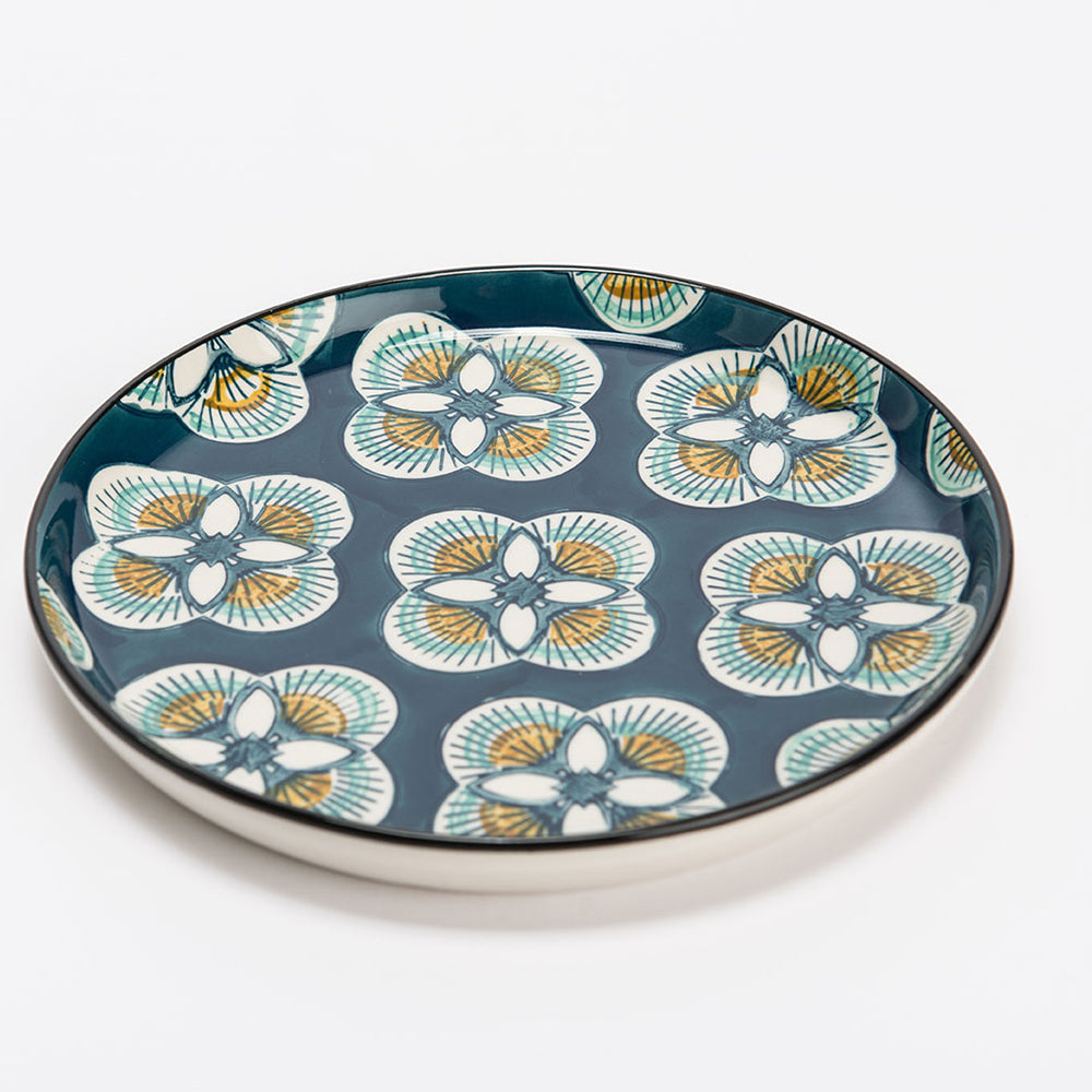 Assiette dessert Imany bleu 21 cm - 5 dont 1 offerte (lot de 6) Amadeus - Mathon