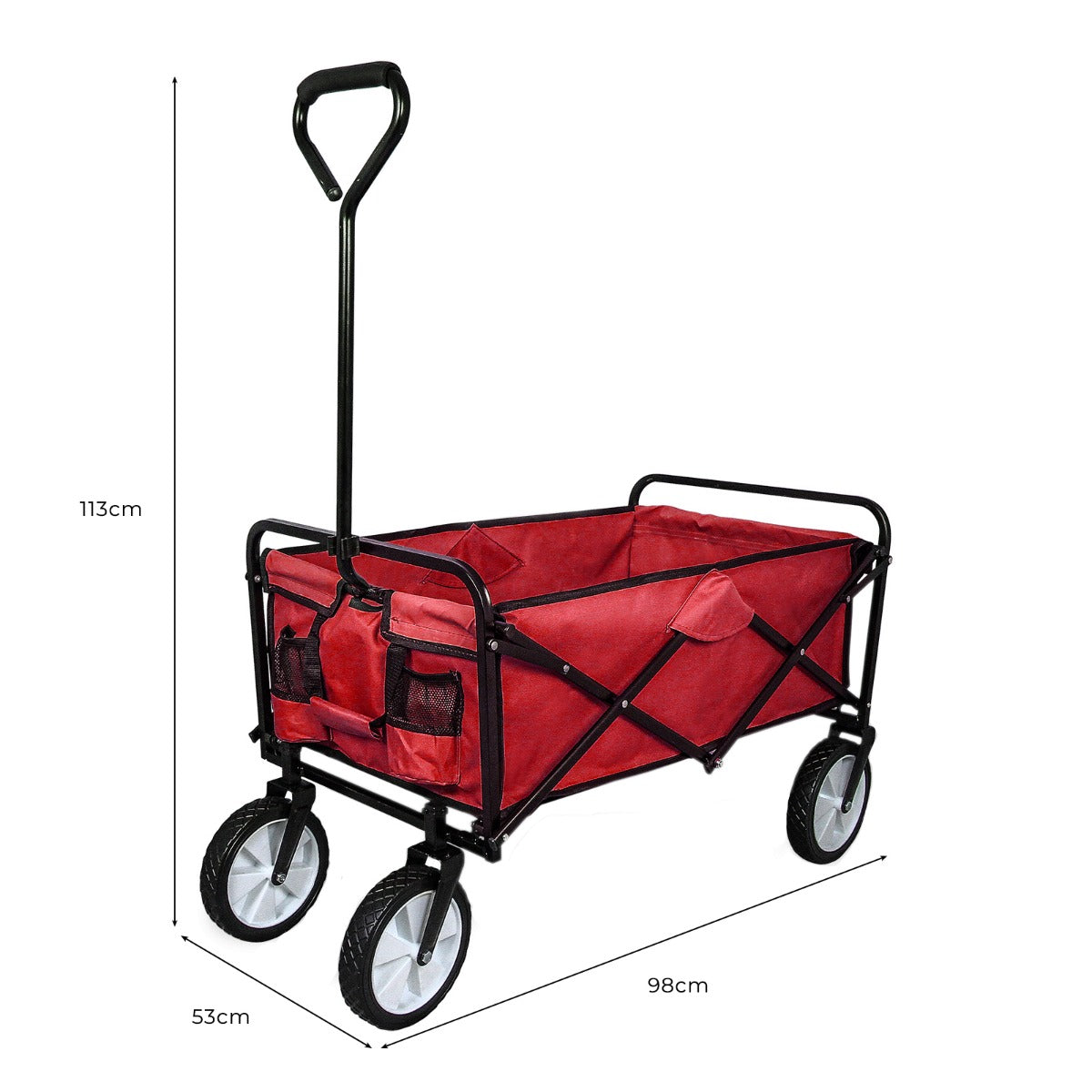 Chariot Pliable de Jardin – Rouge Monstershop - Mathon - 4