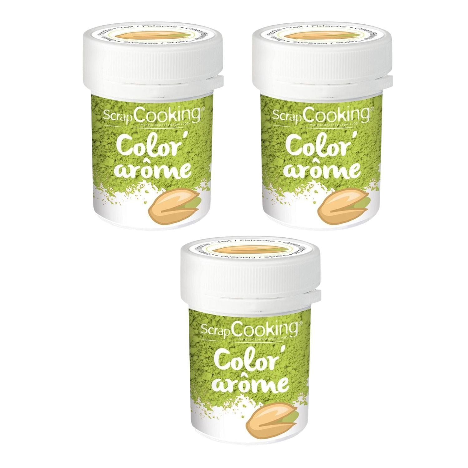 Colorant alimentaire vert arôme pistache 30 g Scrapcooking - Mathon