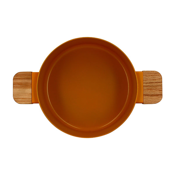 Faitout Ector induction aluminium revêtu 24 cm jaune Ogo - Mathon - 2