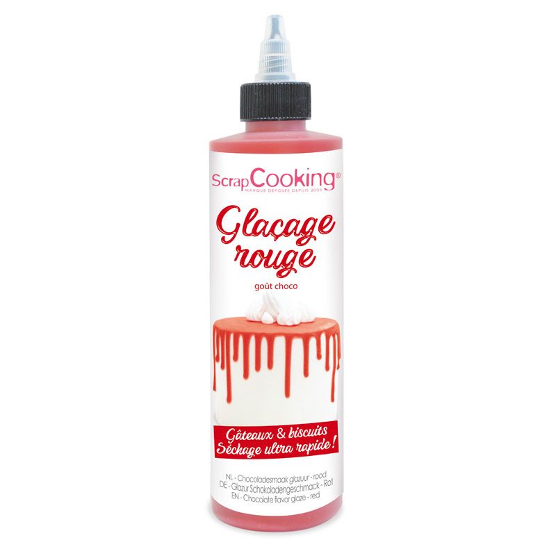 Glaçage goût chocolat 130 g - rouge Scrapcooking - Mathon