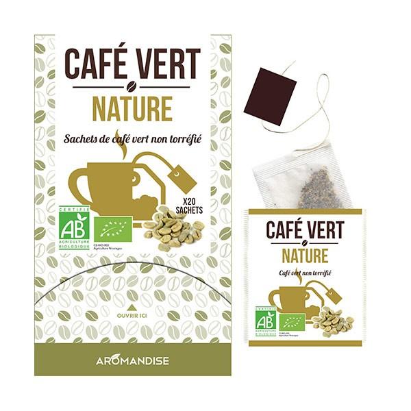 Café vert nature - 18 sachets Aromandise - Mathon