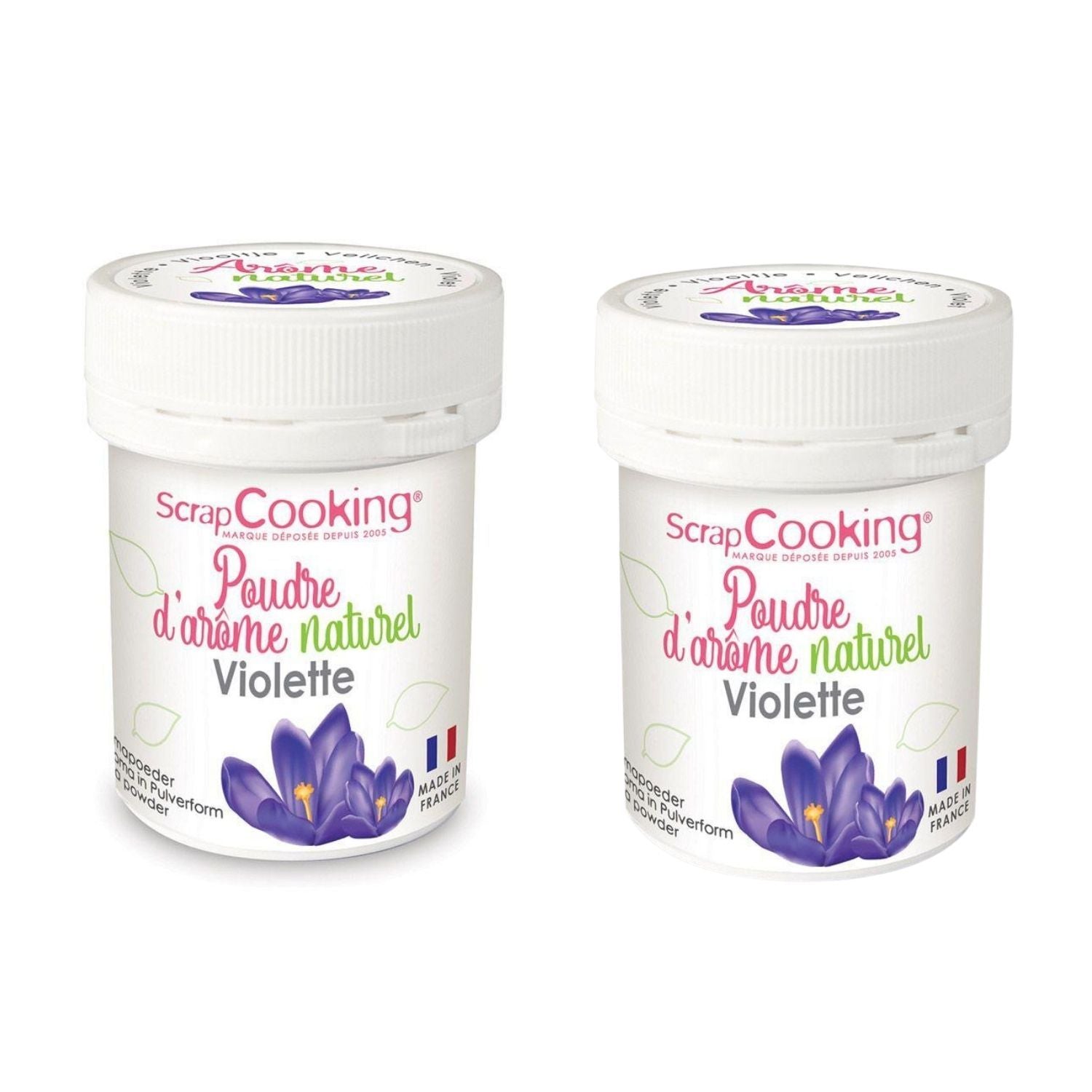 Arôme alimentaire naturel en poudre 30 g - violette Scrapcooking - Mathon