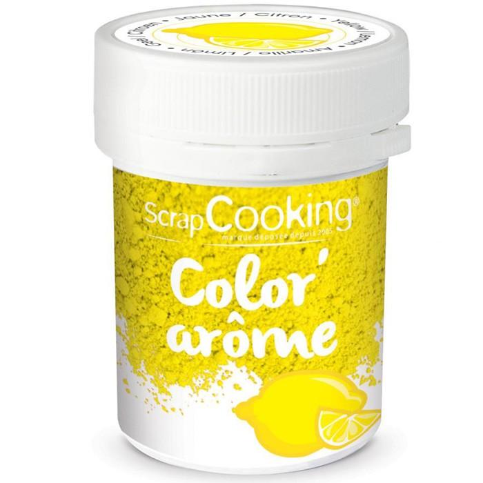 Colorant alimentaire jaune - arôme citron 10 g Scrapcooking - Mathon