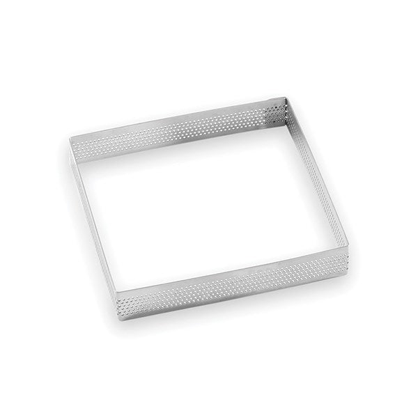 Cadre à tarte perforé en inox carré 12 cm Mathon - Mathon - 2