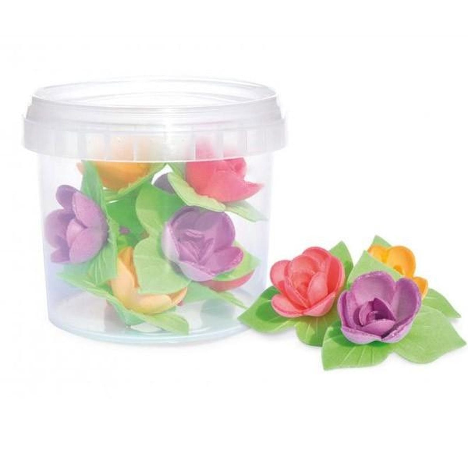 Décors azymes 16 mini roses corolles Scrapcooking - Mathon