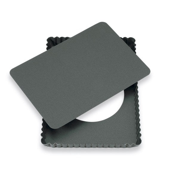 Moule à tarte amovible rectangle acier revêtu antiadhérent bords cannelés 30 cm Mathon - Mathon - 6