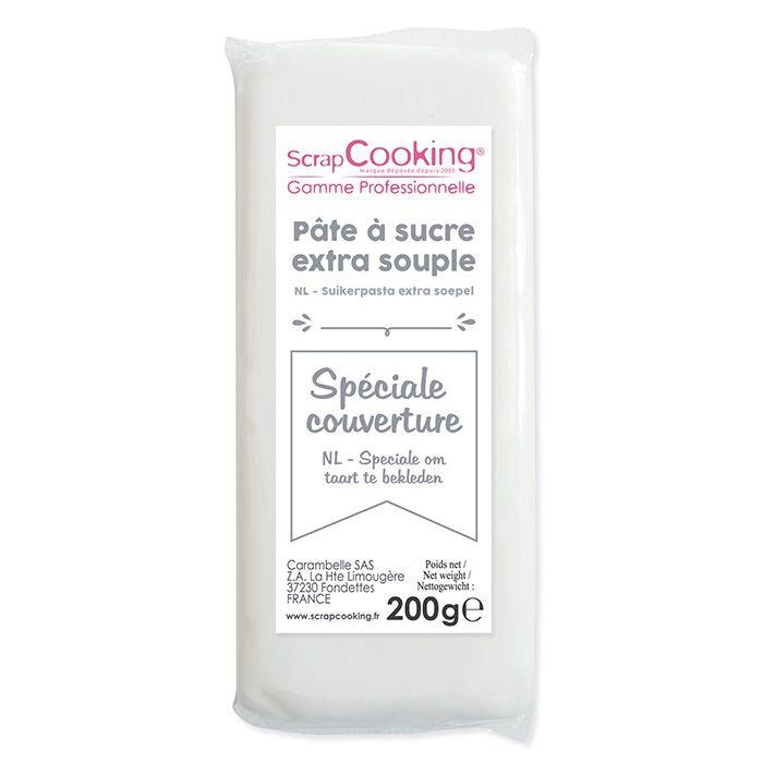 Pâte à sucre de couverture blanche 200 g Scrapcooking - Mathon