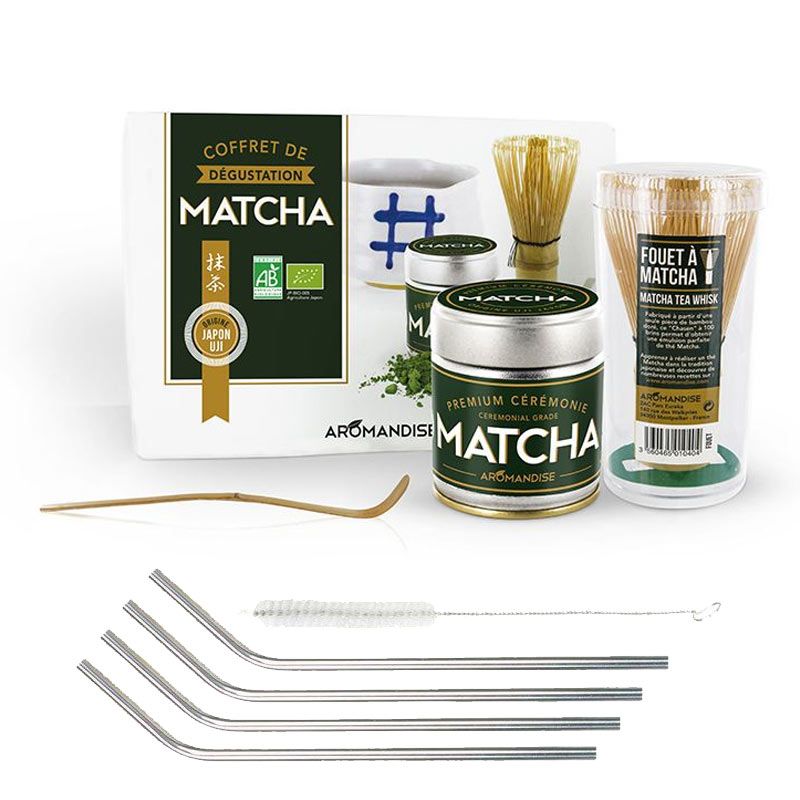Coffret Dégustation du thé Matcha + 4 pailles en inox Youdoit - Mathon