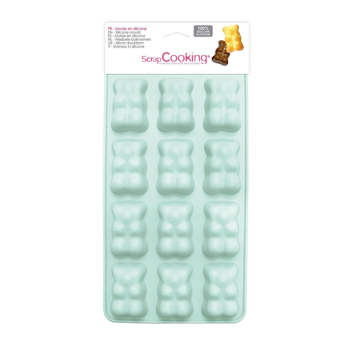 6 moules en silicone oursons guimauve-chocolat Scrapcooking - Mathon