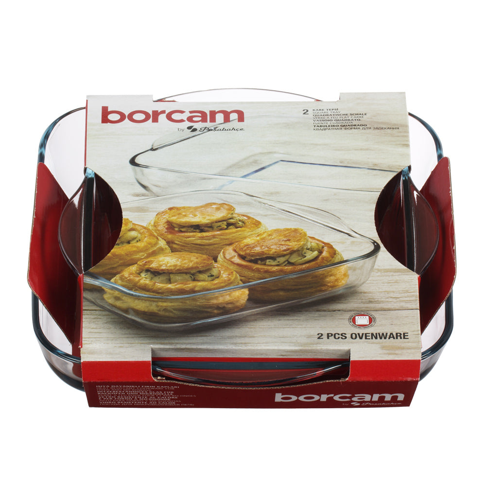 Lot de 2 plats carrés 22+28 cm Pasabahce - Mathon - 3