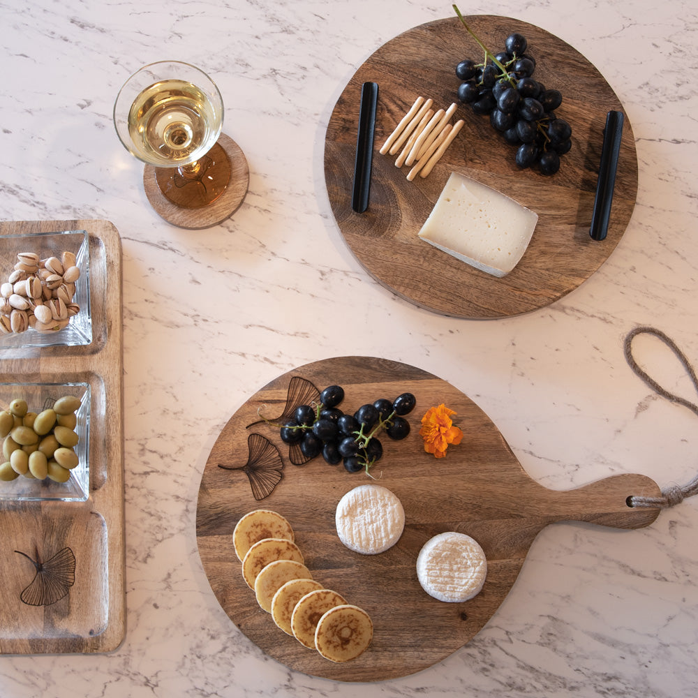 Planche à découper ronde Ginkgo 43x30 cm Table passion - Mathon - 3