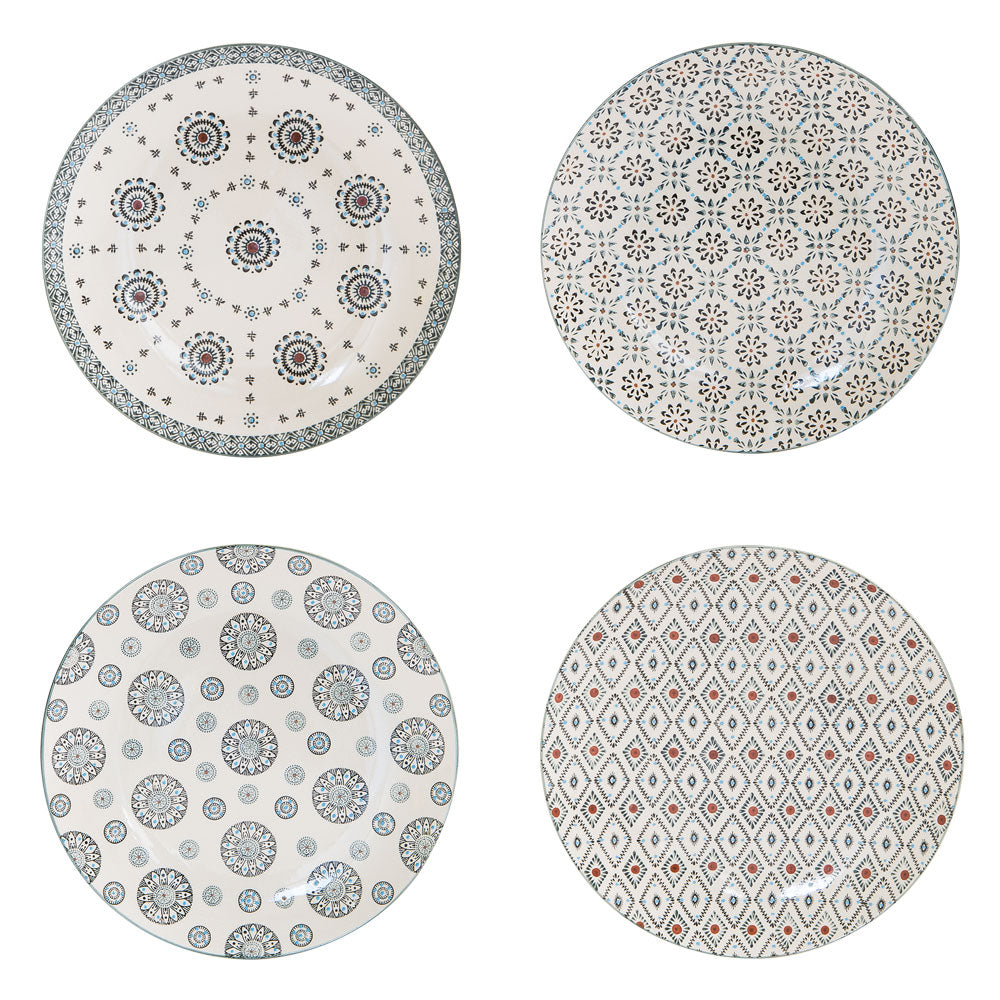 Coffret de 4 assiettes plates nelson 26 cm Table passion - Mathon