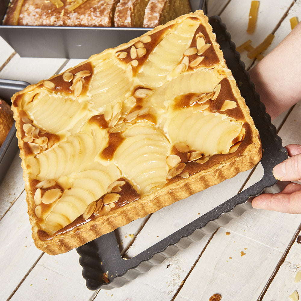 Moule à tarte carré 23 cm en acier fond démontable De Buyer - Mathon - 2