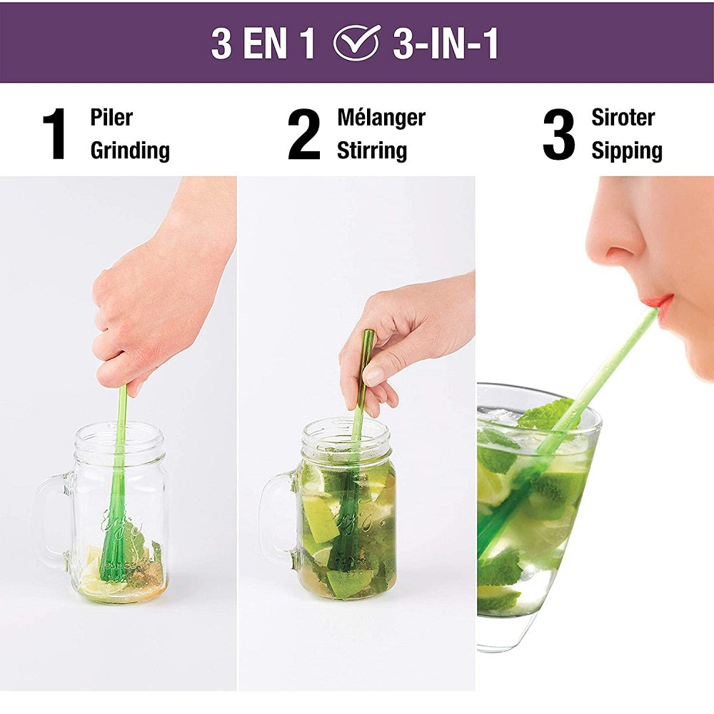 Set de 6 pailles-pilons mélangeuses Mastrad - Mathon - 3