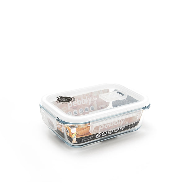 Boîte rectangulaire en verre 650 ml Pebbly - Mathon - 1