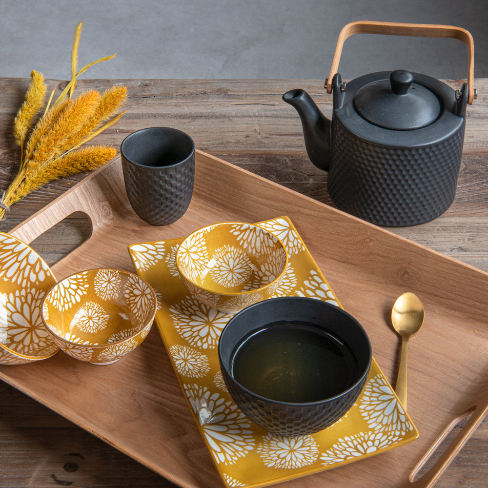 Coffret de 4 gobelets à thé Snow black mat  20 cl Table passion - Mathon - 3