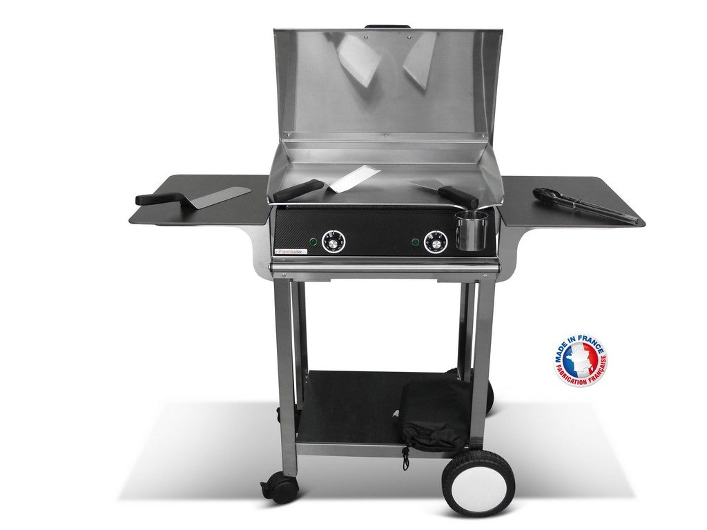 Pack plancha électrique  Lux 600 Carbon - Chariot Rivoli Planchaelec - Mathon - 1