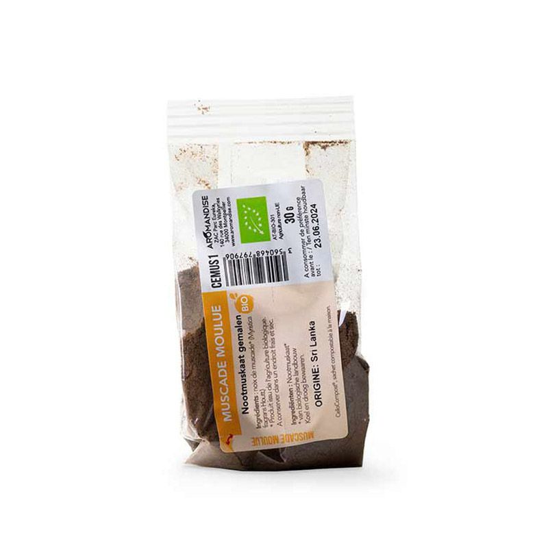 Muscade moulue bio - 30 g Aromandise - Mathon