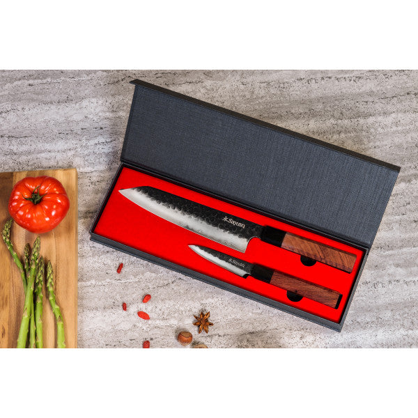 Set 2 couteaux Sayuto Sequoia San Mai office et chef Sayuto - Mathon - 3