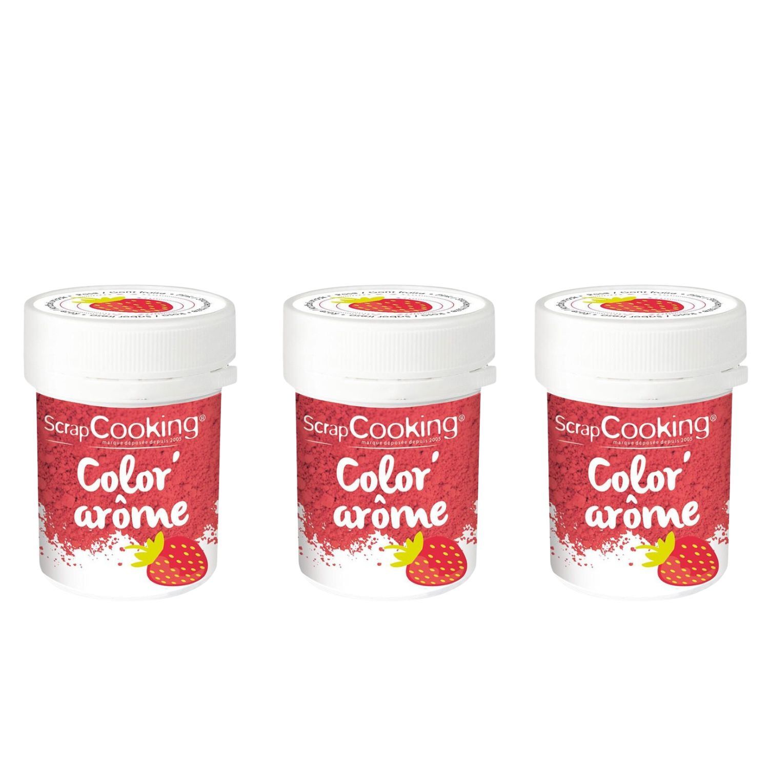 Colorant alimentaire rose arôme fraise 30 g Scrapcooking - Mathon
