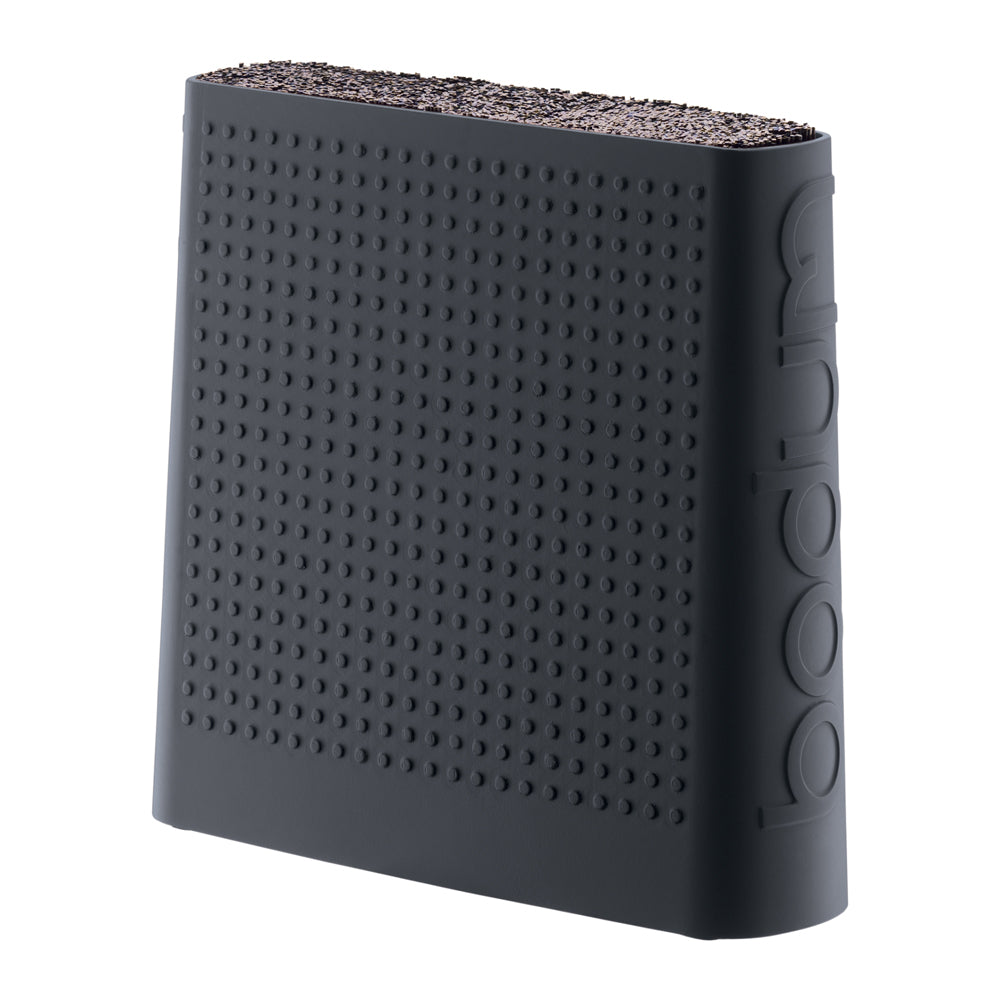 Bloc de couteau universel noir avec insert en brosse Bodum - Mathon