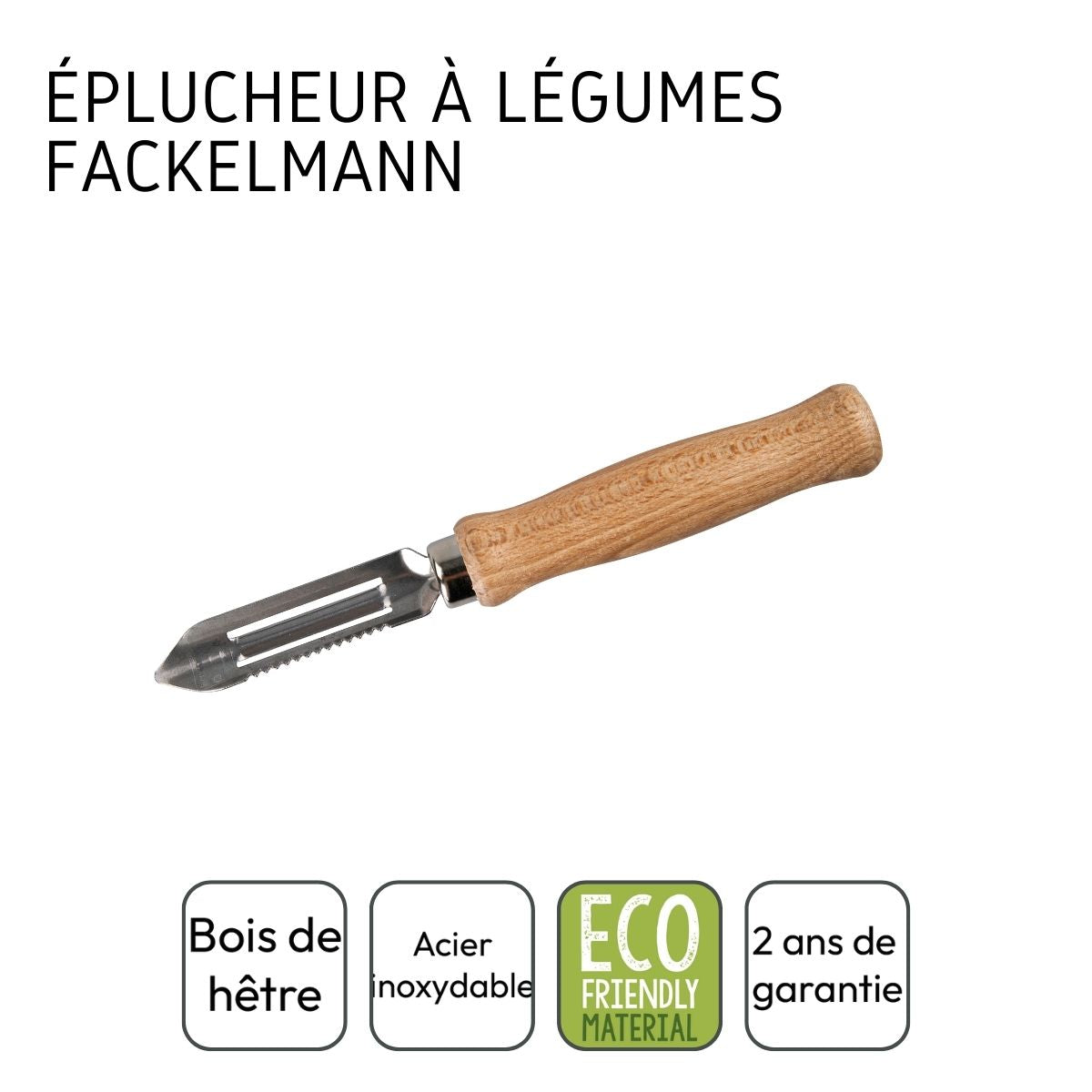 Couteau éplucheur de type économe 15 cm  Nature Fackelmann - Mathon - 4