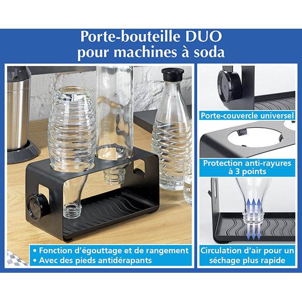 Porte-bouteille DUO noir pour machines à soda Wenko by Maximex - Mathon - 5