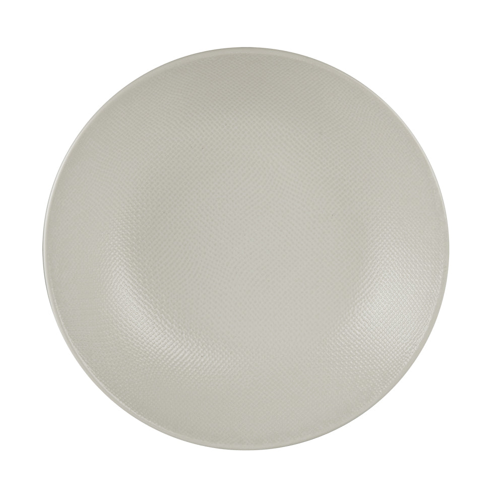 Grande assiette creuse Vésuvio blanc 25 cm (lot de 6) Table passion - Mathon - 1