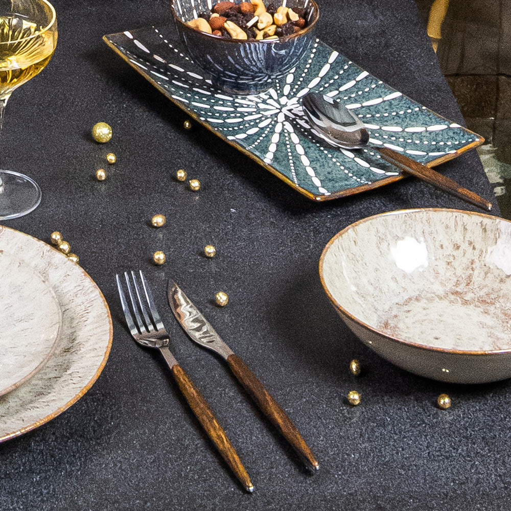 Couteaux de table Amsterdam effet bois (lot de 6) Jean Dubost - Mathon - 2