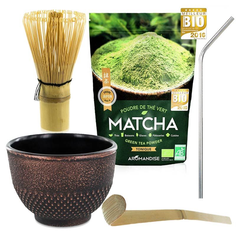 Coffret thé Matcha avec tasse en fonte violette Youdoit - Mathon