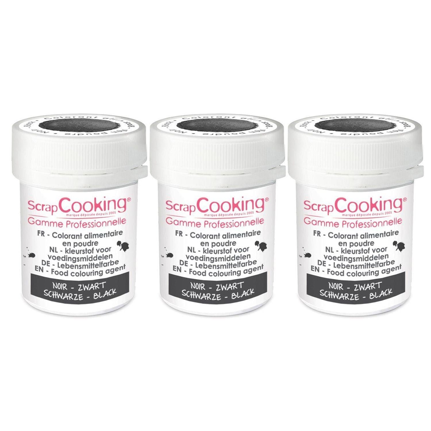 Colorant alimentaire en poudre 15 g - noir Scrapcooking - Mathon