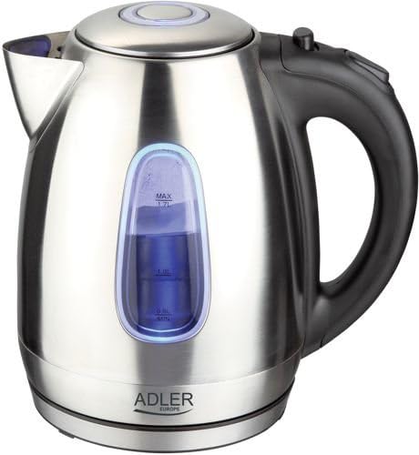 bouilloire électrique de 1,7L 2000W gris noir Adler - Mathon
