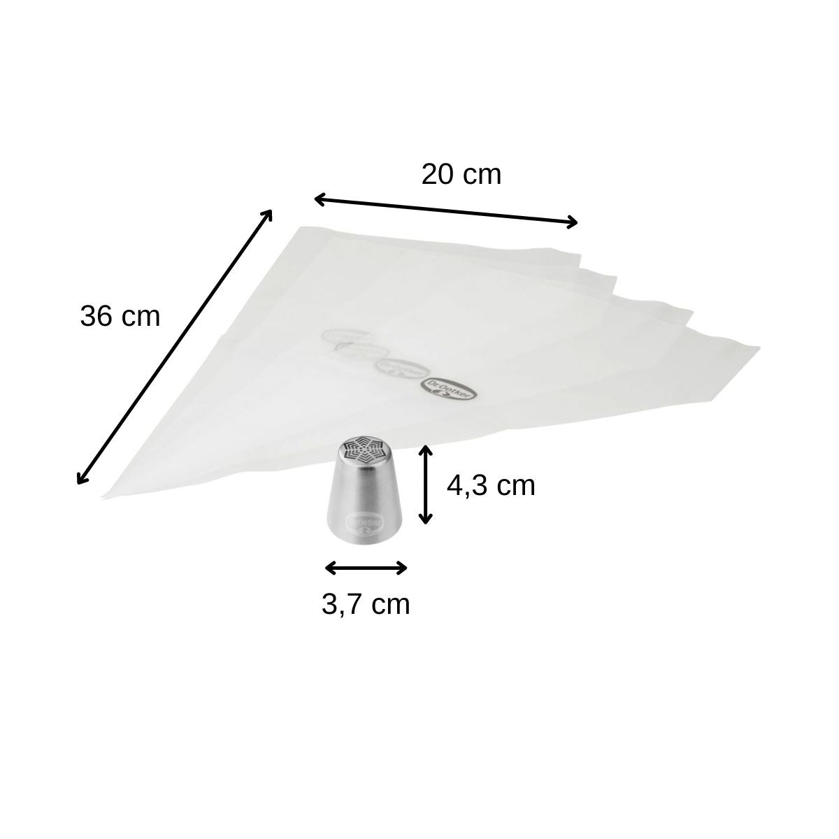 Lot de 4 poches à douille et embout étoile en inox Baker Edition Dr. Oetker - Mathon - 3