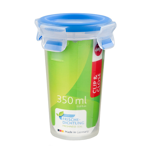 Boîte ronde Clip & Close bleu 0,35 L Emsa - Mathon