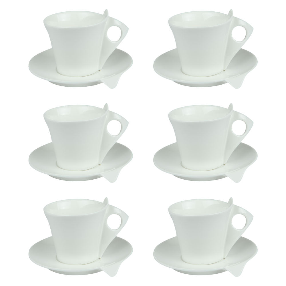 Coffret de 6 tasses et sous tasses Libra 10 cl Table passion - Mathon - 1