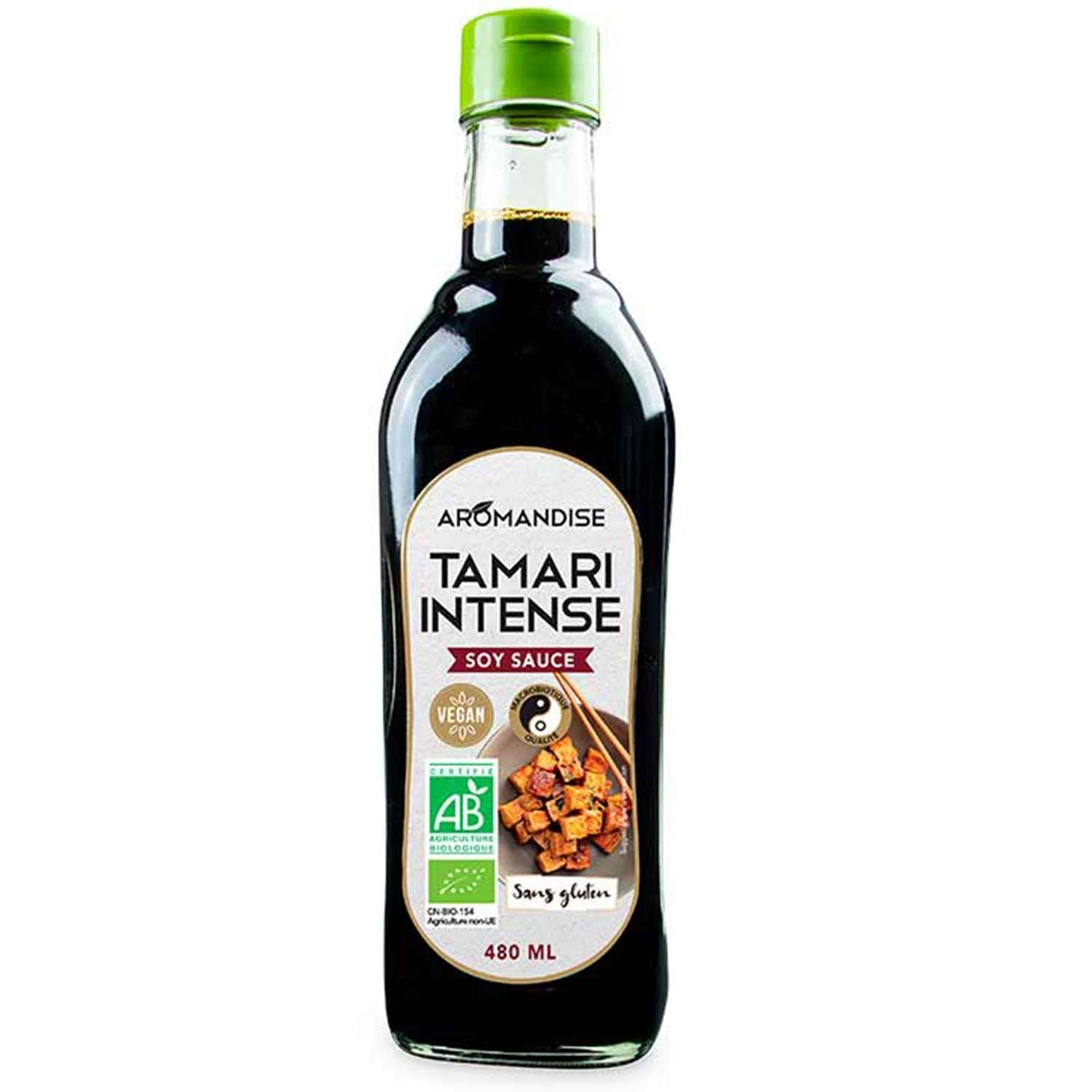Sauce Soja Bio Tamari intense - 0,48 l Aromandise - Mathon