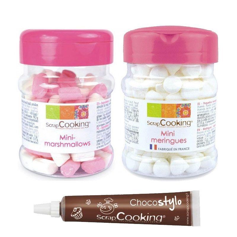 Mini meringues, mini marshmallows et stylo chocolat Scrapcooking - Mathon