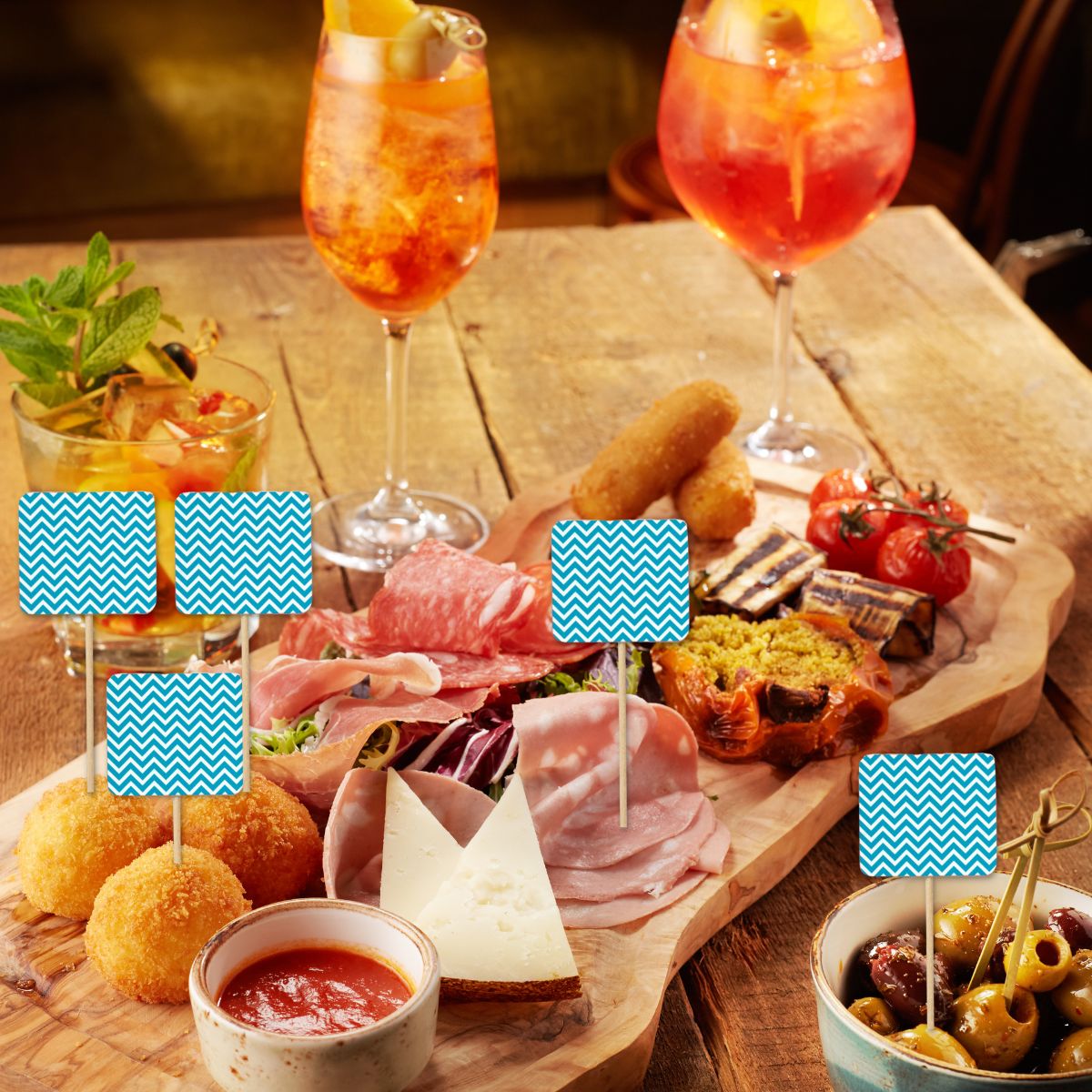 Lot de 50 cure-dents avec drapeau pour apéritif Eco Friendly Fackelmann - Mathon - 2